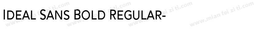 Ideal Sans Bold Regular字体转换